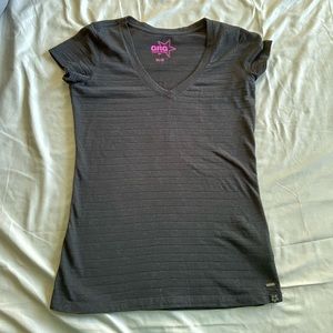 Garage Black Striped Glittered Tee